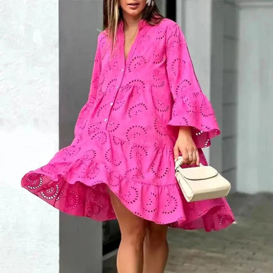 Robe Chemise D'été Rose chez robe-chemise-boutique