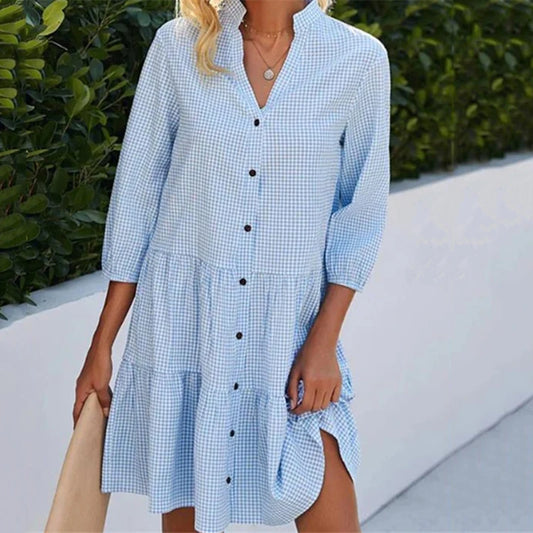 Robe Chemise Plage Bleu Clair chez robe-chemise-boutique