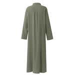 Robe Chemise Kaki Longue - Vignette | ma-robe-chemise.com