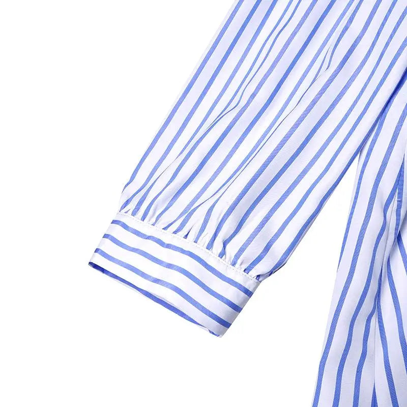 Robe Chemise Rayée Bleu et Blanc chez robe-chemise-boutique