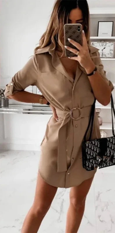 Robe Chemise Kaki chez robe-chemise-boutique