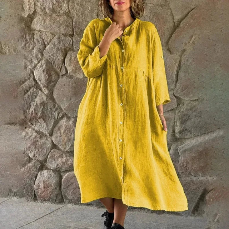 Robe Chemise Jaune chez robe-chemise-boutique