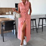 Robe Chemise Sans Manche - Vignette | ma-robe-chemise.com