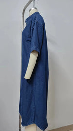 Robe Chemise en Jean Mi Longue - Vignette | ma-robe-chemise.com