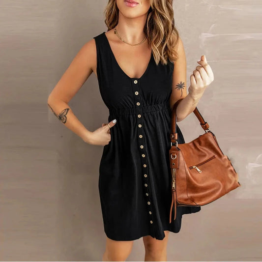 Robe Chemise Sans Manche