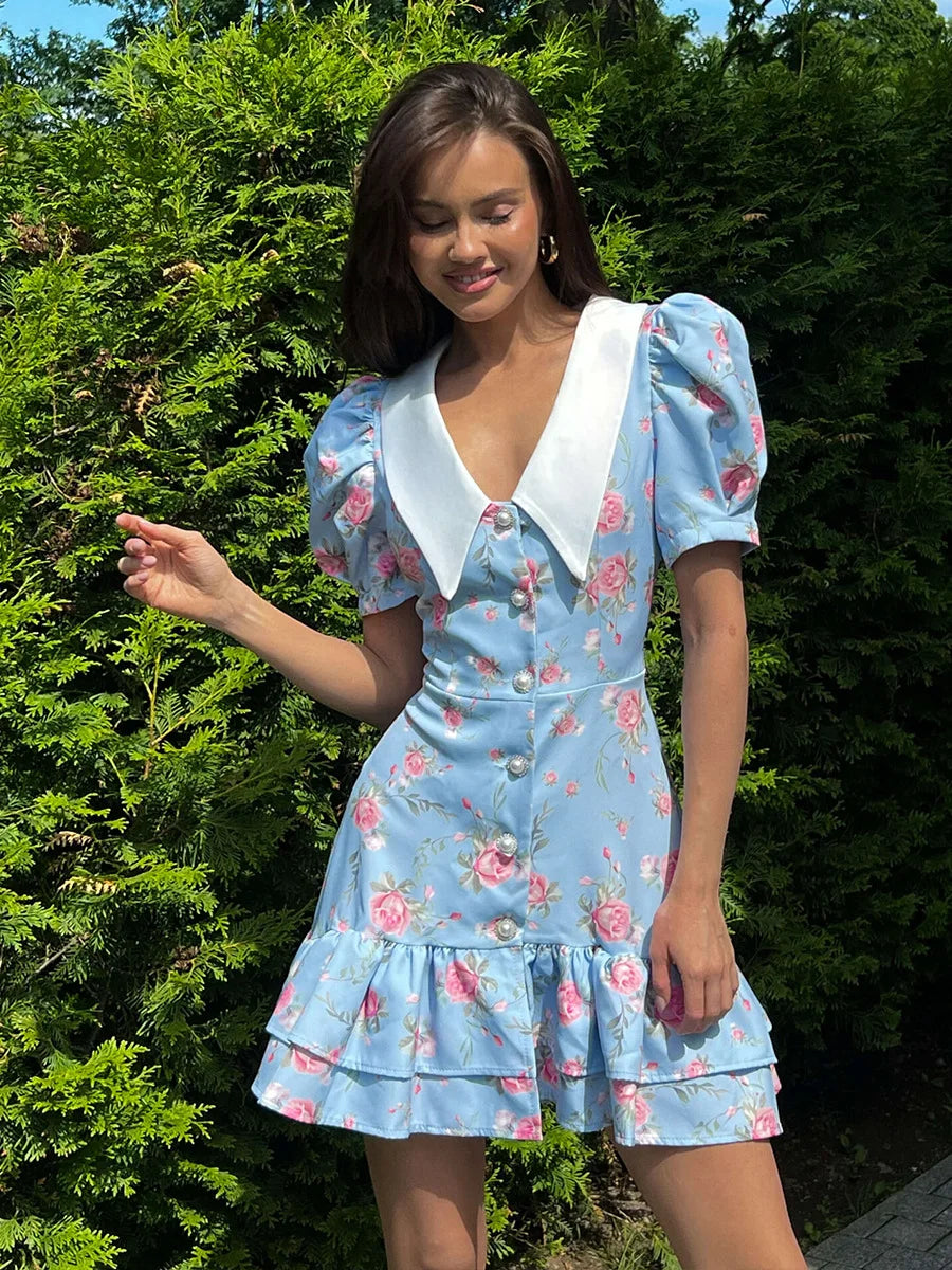 Robe Chemise Col V Bleu chez robe-chemise-boutique