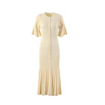 Robe Chemise Beige Longue - Vignette | ma-robe-chemise.com