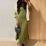 Robe Chemise Verte Kaki - Vignette | ma-robe-chemise.com