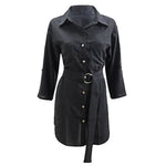 Robe Chemise Courte Noire - Vignette | ma-robe-chemise.com