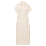 Robe Chemise Beige - Vignette | ma-robe-chemise.com