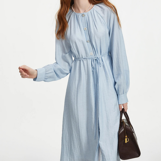 Robe Chemise Bleu Ciel