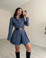 Robe Chemise Bleu Marine - Vignette | ma-robe-chemise.com