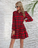 Robe Chemise Carreaux Rouge et Noir - Vignette | ma-robe-chemise.com