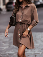 Robe Chemise Marron - Vignette | ma-robe-chemise.com