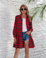 Robe Chemise Carreaux Rouge et Noir - Vignette | ma-robe-chemise.com