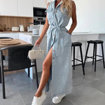 Robe Chemise Sans Manche - Vignette | ma-robe-chemise.com