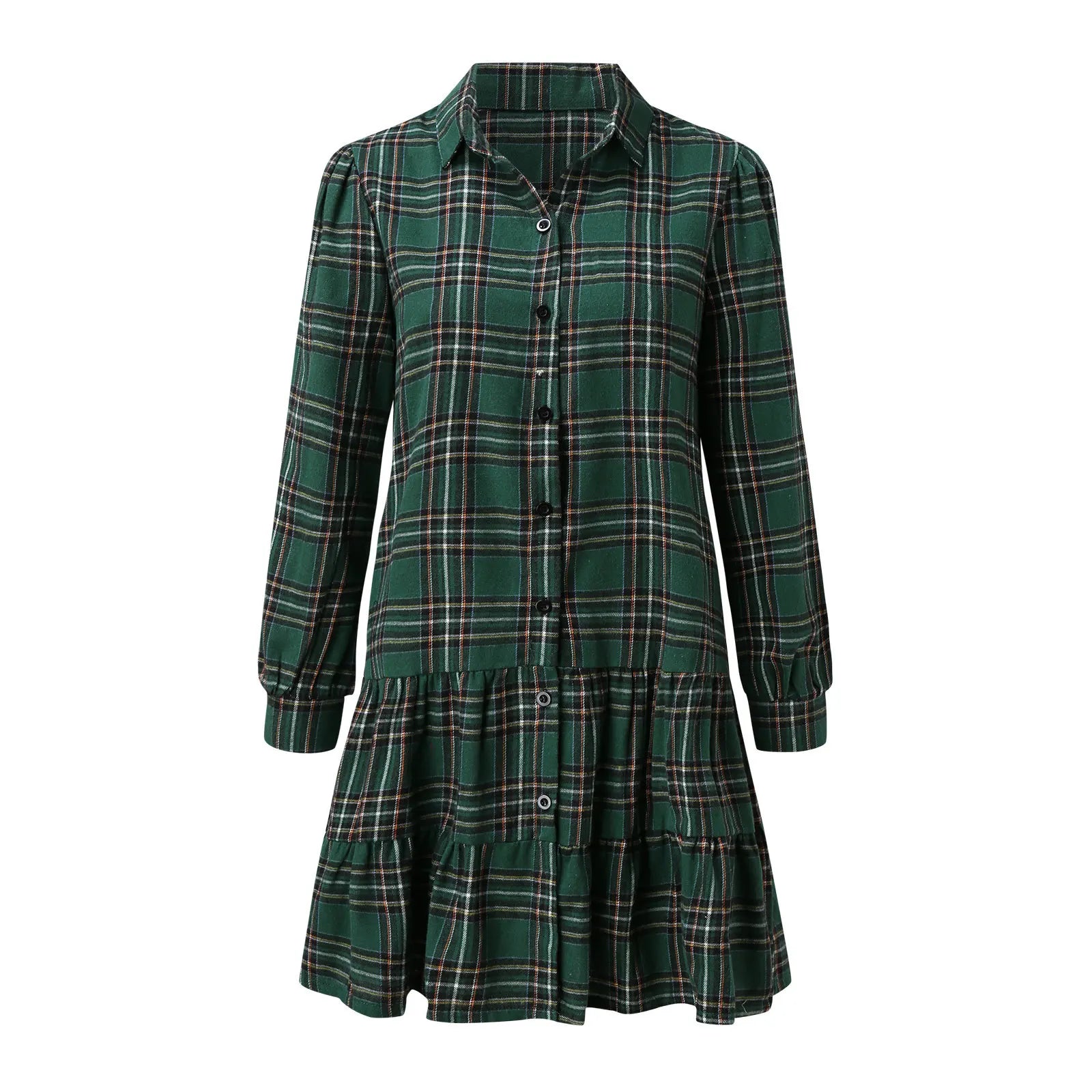 Robe Chemise Carreaux Vert chez robe-chemise-boutique