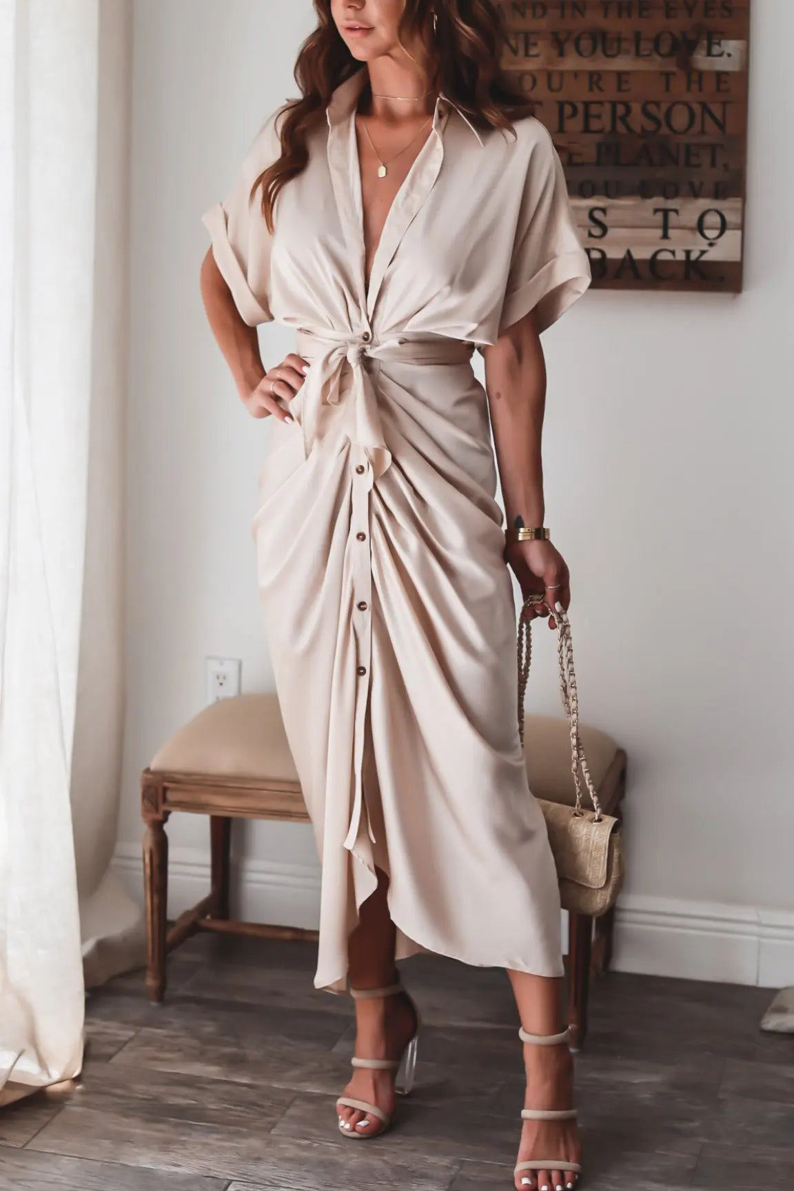 Robe Chemise Camel