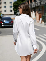 Robe Chemise Blanche Fluide - Vignette | ma-robe-chemise.com