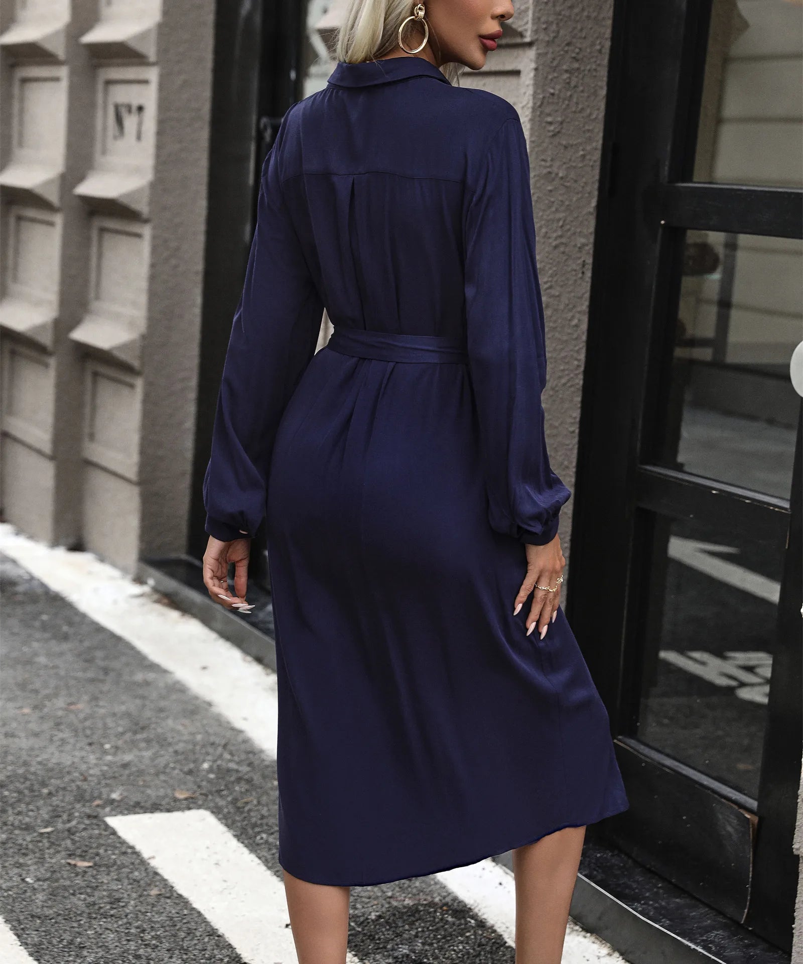 Robe Chemise Bleu Marine chez robe-chemise-boutique