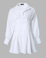 Robe Chemise Blanche avec Corset - Vignette | ma-robe-chemise.com