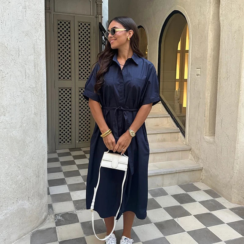 Robe Chemise Bleu chez robe-chemise-boutique