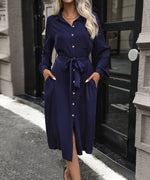 Robe Chemise Bleu Marine - Vignette | ma-robe-chemise.com