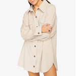 Robe Chemise Beige - Vignette | ma-robe-chemise.com