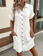 Robe Chemise Blanche Coton - Vignette | ma-robe-chemise.com