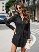 Robe Chemise Fluide Noire - Vignette | ma-robe-chemise.com