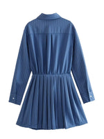 Robe Chemise Bleu Marine - Vignette | ma-robe-chemise.com