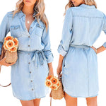 Robe Chemise Courte en Jean - Vignette | ma-robe-chemise.com