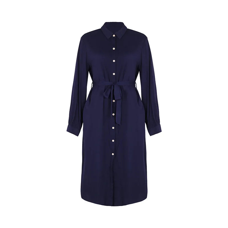 Robe Chemise Bleu Marine Bleu Marine chez robe-chemise-boutique