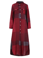 Robe Chemise Carreaux Rouge - Vignette | ma-robe-chemise.com