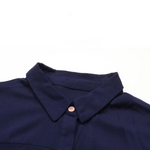Robe Chemise Bleu Marine - Vignette | ma-robe-chemise.com