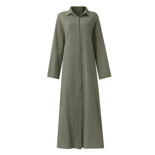 Robe Chemise Kaki Longue chez robe-chemise-boutique