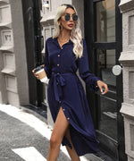 Robe Chemise Bleu Marine - Vignette | ma-robe-chemise.com