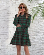Robe Chemise Carreaux Vert - Vignette | ma-robe-chemise.com