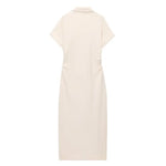 Robe Chemise Beige - Vignette | ma-robe-chemise.com