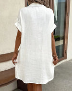 Robe Chemise Blanche Coton - Vignette | ma-robe-chemise.com
