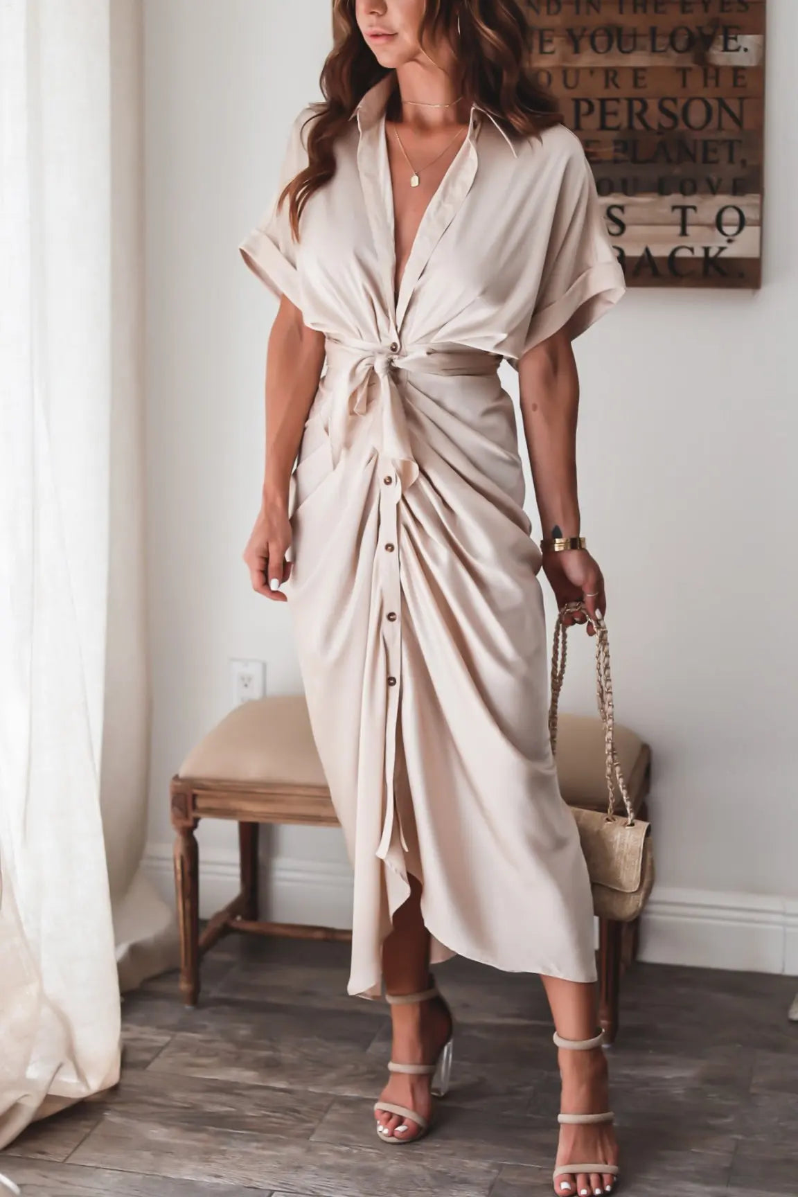 Robe Chemise Camel