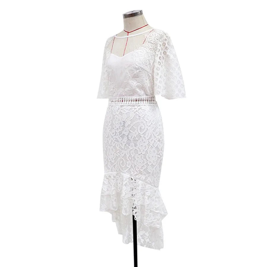 Robe Chemise Blanche Dentelle